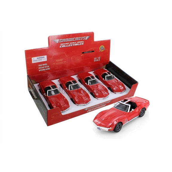 1970 Chevy Corvette T-Top, Red - Showcasts 37202/2 - 1/24 Scale Diecast Model Car