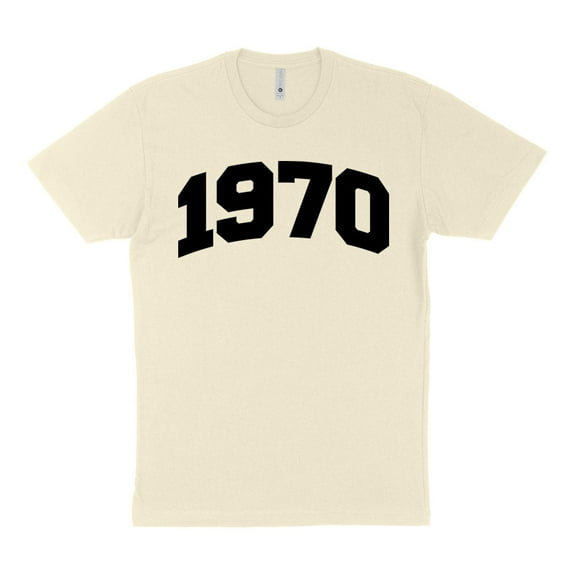 1970 College Style Shirt Unisex Medium Natural