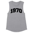 thumbnail image 1 of 1970 College Style Women's Muscle Tank 2X-Large Heather Grey, 1 of 5