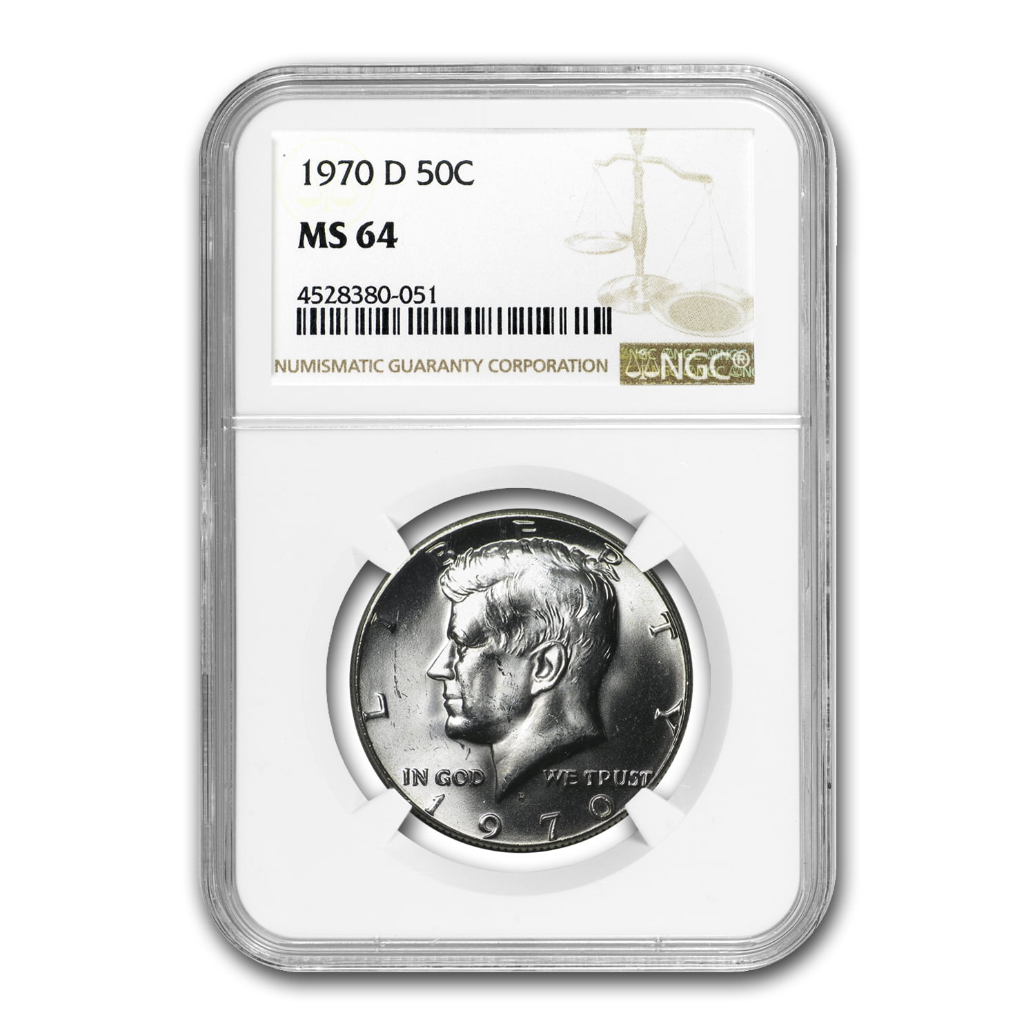 1970-D Kennedy Half Dollar MS-64 NGC - Walmart.com
