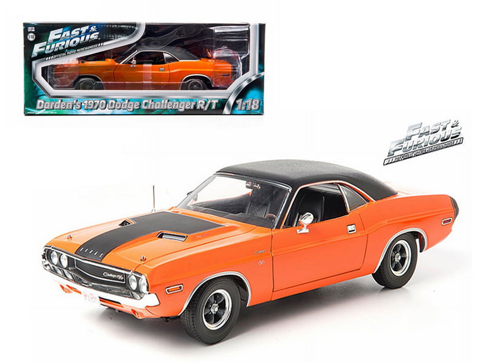 ミニカー FAST&FURIOUS DODGE CHALLENGER 1/18 1970 Darden\s Dodge Challenger R/T Orange \Fast \u0026 Furious