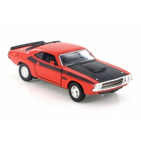 1970 Dodge Challenger T/A, Red w/ Black - Welly 43663D - 4.5" Diecast Model Toy Car (Brand New but NO BOX)