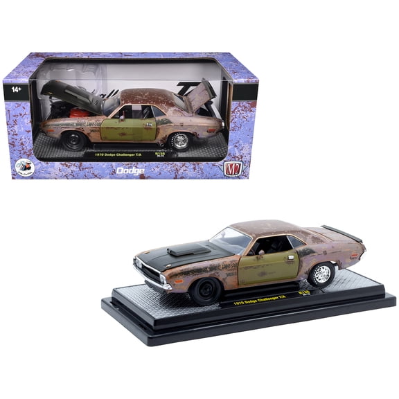 1970 Dodge Challenger T/A Rusted Limited Edition to 4050 pieces Worldwide 1/24 Diecast Model Car by M2 Machines