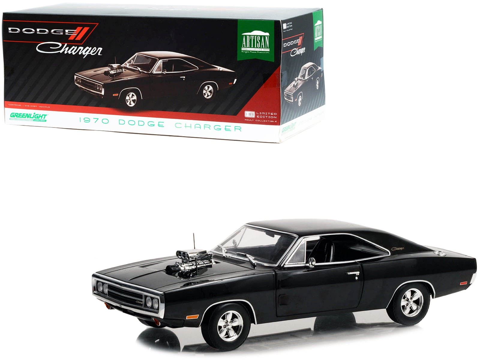 Greenlight 1970 Dodge Charger Blown Engine Black Artisan