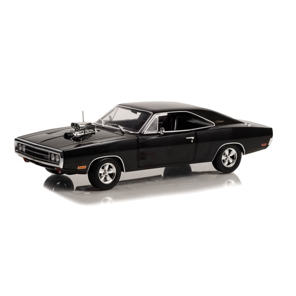 1970 Dodge Charger with Blown Engine, Black - Greenlight 19122 - 1/18 Scale Diecast Model Car