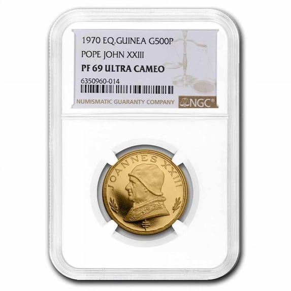 1970 Equatorial Guinea Gold 500P Pope John XXIII PF-69 UCAM NGC