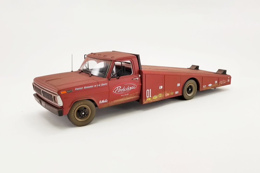 【送料込】 F-350 Ford 1970 Acme Ramp Rusted Toy, Diecast Truck 建設車両、作業車