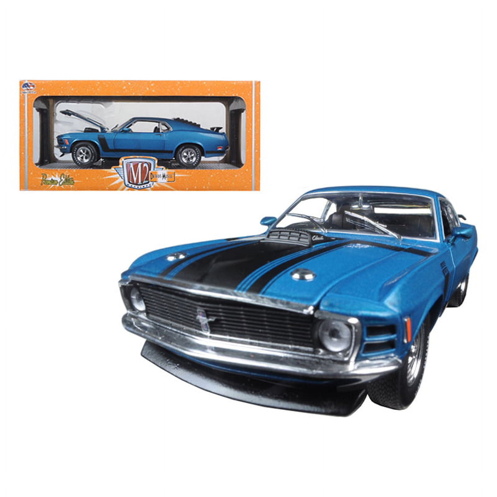 ミニカー M2 1/24 Ford Mustang Boss 302 1970 Ford Mustang Boss 302 Dark Aqua Metallic With Black