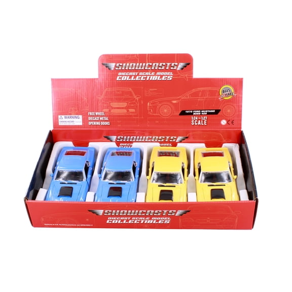1970 Ford Mustang Boss 429 Hardtop, Asstd. - Showcasts 77303D - Set of 4 1/24 Scale Diecast Cars