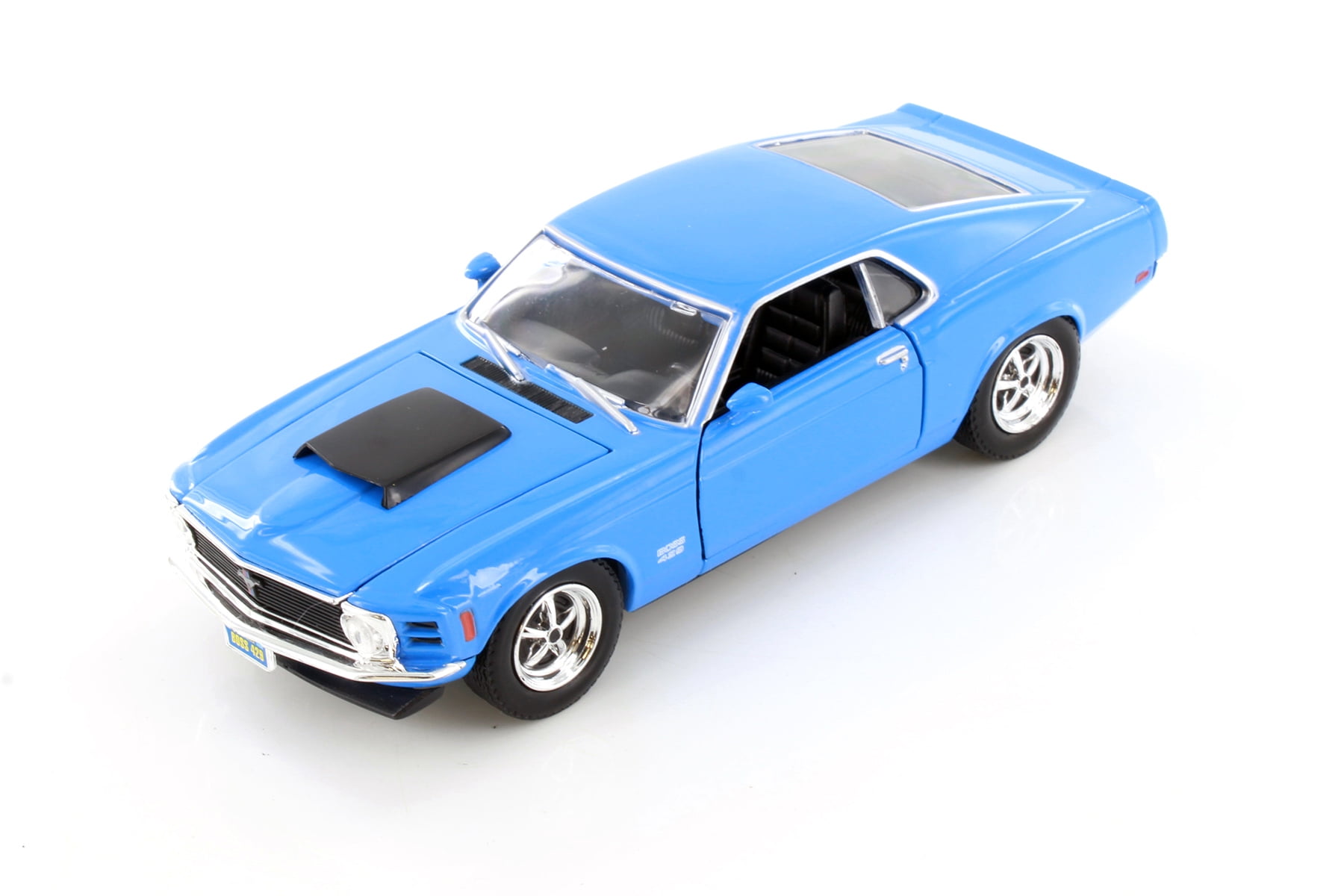 1970 Ford Mustang Boss 429 Hardtop, Blue - Showcasts 77303D - 1/24 Scale Diecast Model Car