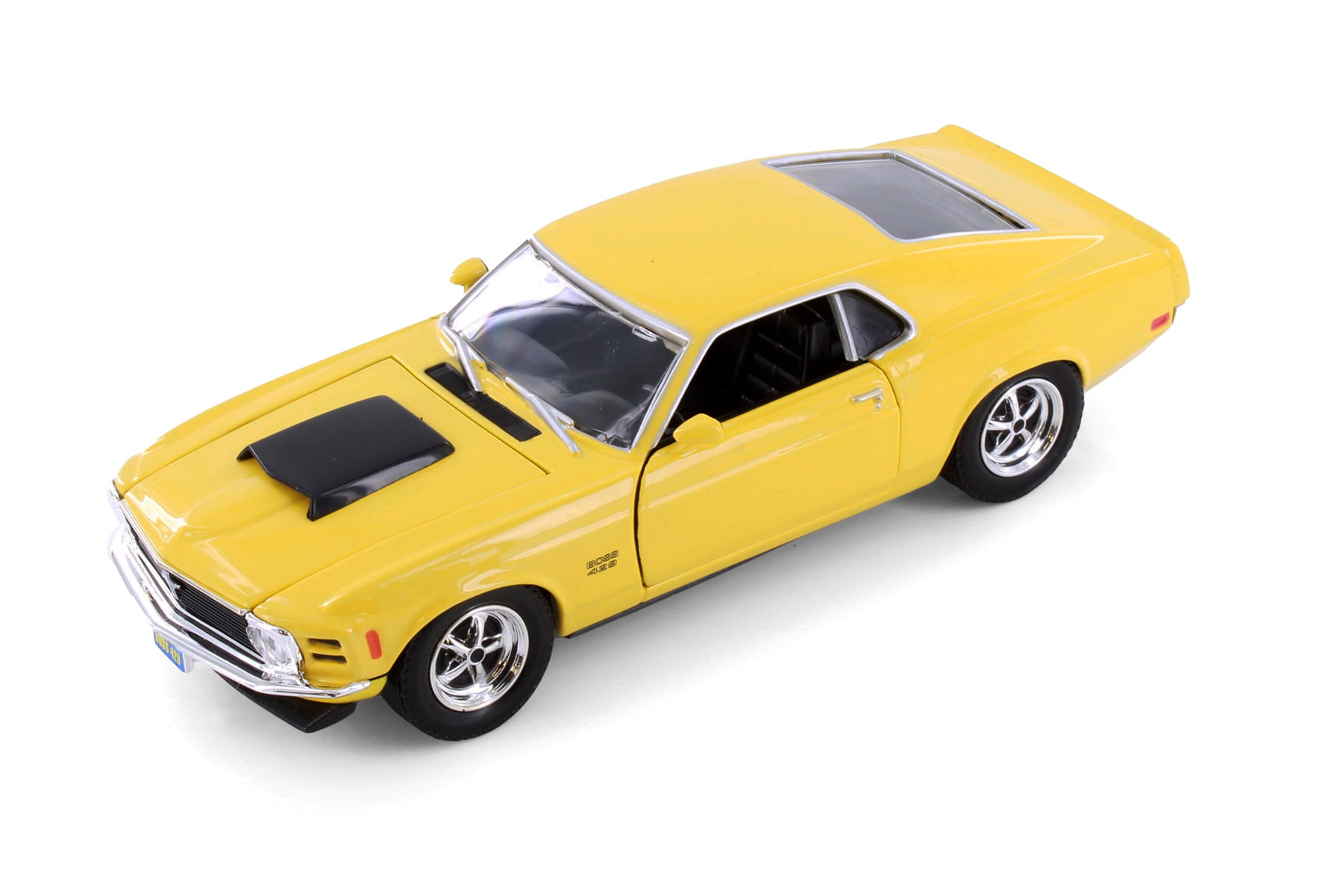 1970 Ford Mustang Boss 429 Hardtop, Yellow - Showcasts 77303YL - 1/24 Scale Diecast Model Car
