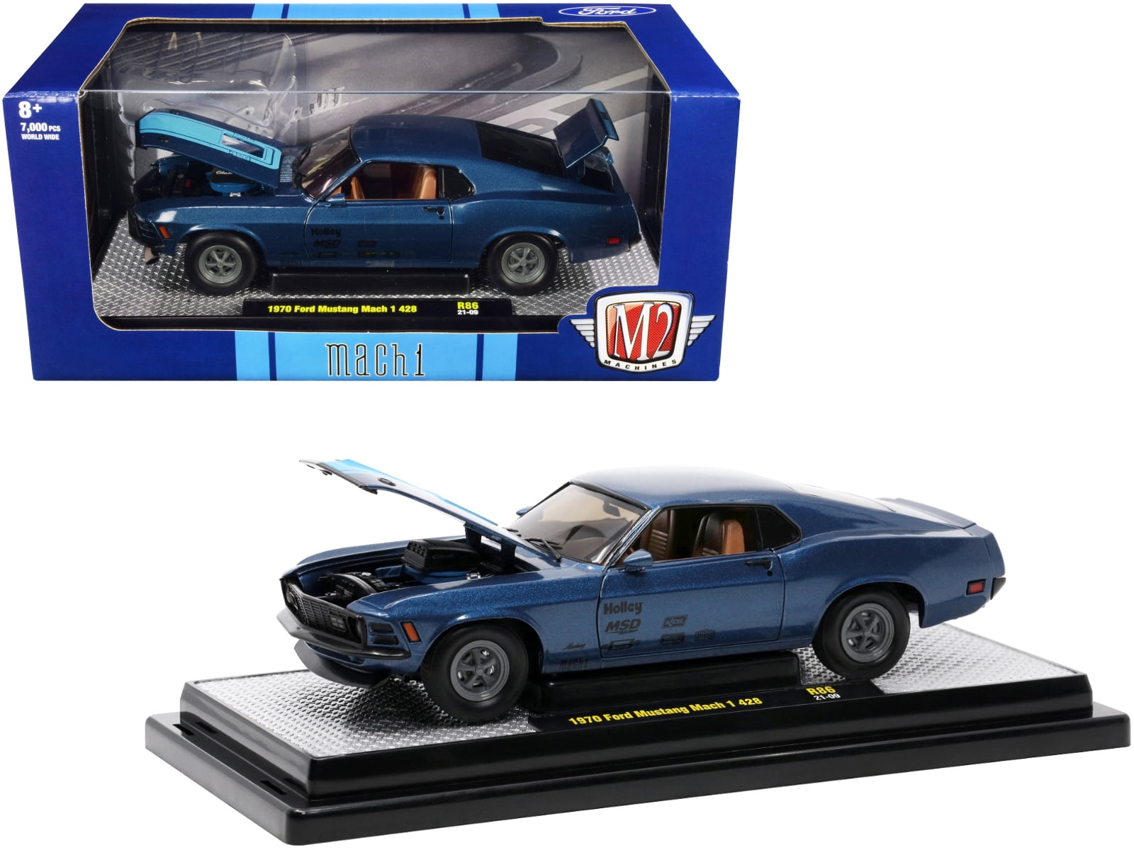 1970 Ford Mustang Mach 1 428 Dark Blue Metallic w/ Bright