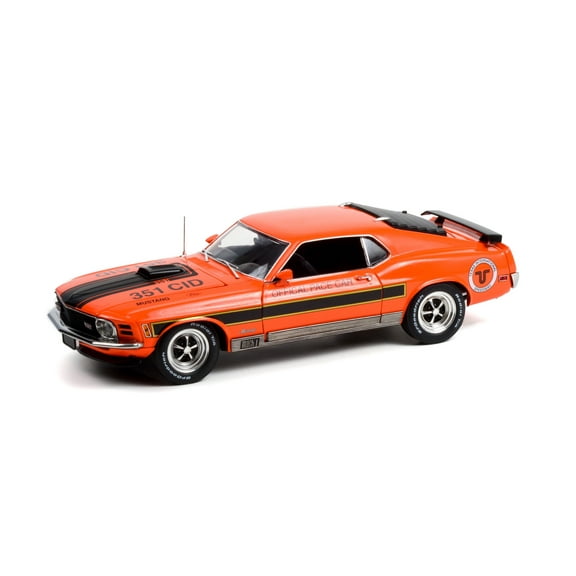 1970 Ford Mustang Mach 1 - Texas International Speedway Official Pace Car, Orange - Greenlight HWY18033 - 1/18 scale Diecast Model Toy Car