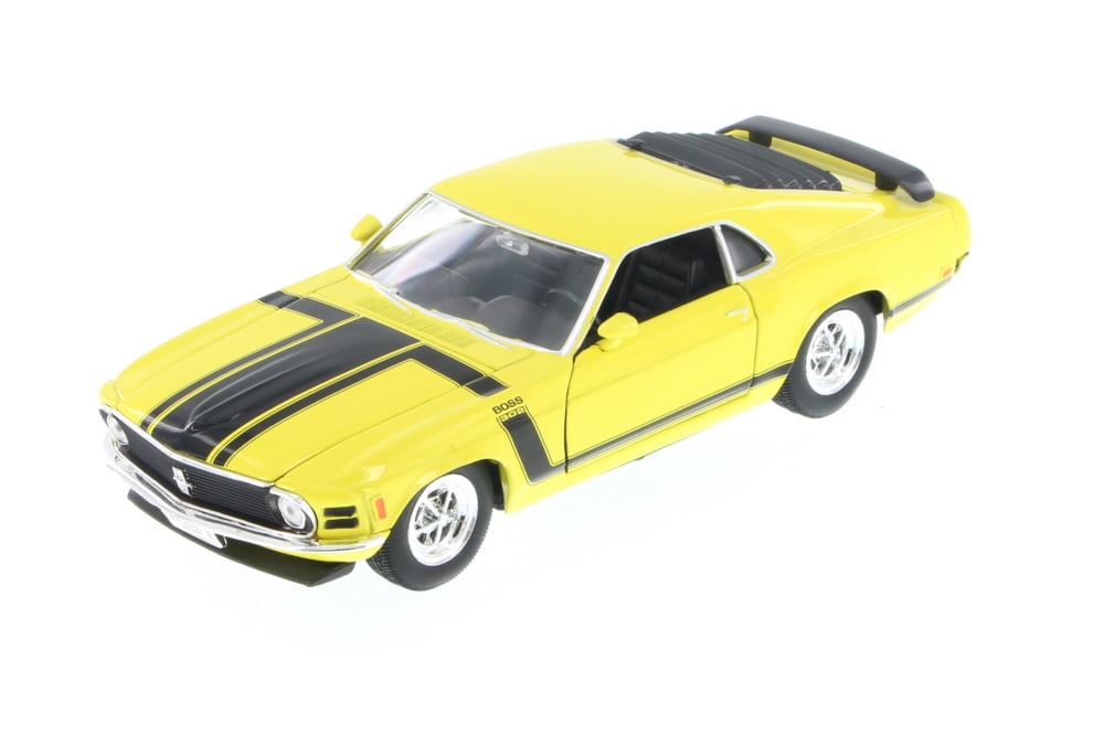 1970 Ford Mustang, Yellow - Welly 22088 - 1/24 Scale Diecast Model Toy Car (Brand New, but NOT IN BOX)
