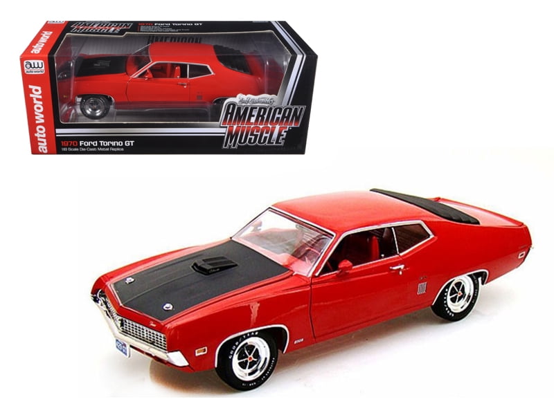 アメリカンマッスル 1/18 1970 Ford Torino GT ミニカー 1970 Ford Torino GT Cobra Medium Red Limited Edition to 1250