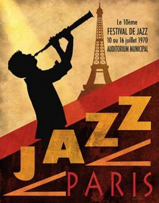 1970 Jazz in Paris Canvas Art - Conrad Knutsen (22 x 28)