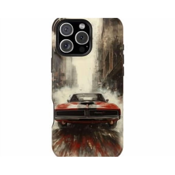 1970 Muscle Car iPhone Case Vector Retro Automobile Design for iPhone 17 16 15 14 13 12 11 Pro Max