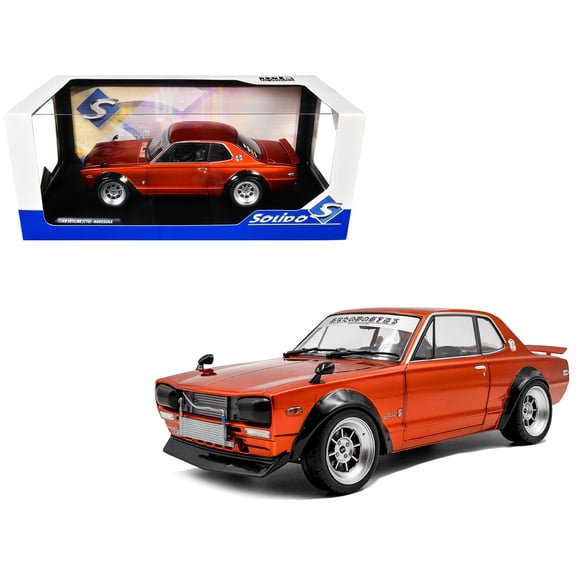 1970 Nissan Skyline (C10) Hakosuka RHD (Right Hand Drive) Orange Metallic 1/18 Diecast Model Car by Solido