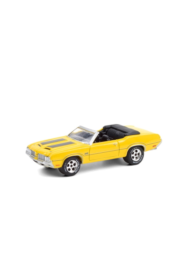 1970 Oldsmobile 442 Convertible (Lot #743), Sebring Yellow - Greenlight 37220C/48 - 1/64 scale Diecast Model Toy Car