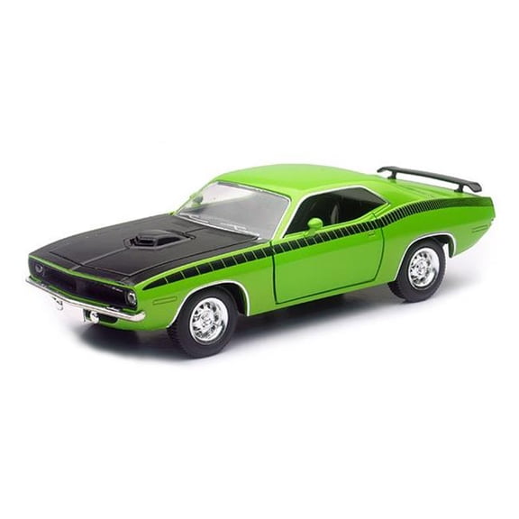 1970 Plymouth Cuda Diecast Model - Green - 1:18 Scale - Detailed Design