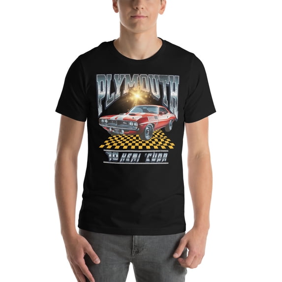1970 Plymouth Hemi Cuda | Vintage 70's Era Auto Shirt (Black, 3XL)
