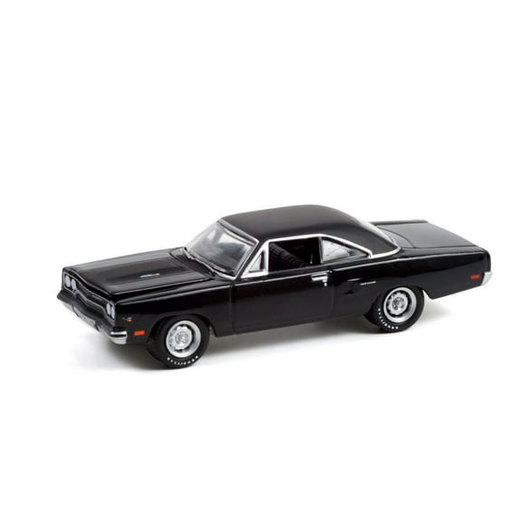 1970 Plymouth Road Runner (Lot #970.1), Gloss Black - Greenlight 37240/48 - 1/64 scale Diecast Model Toy Car