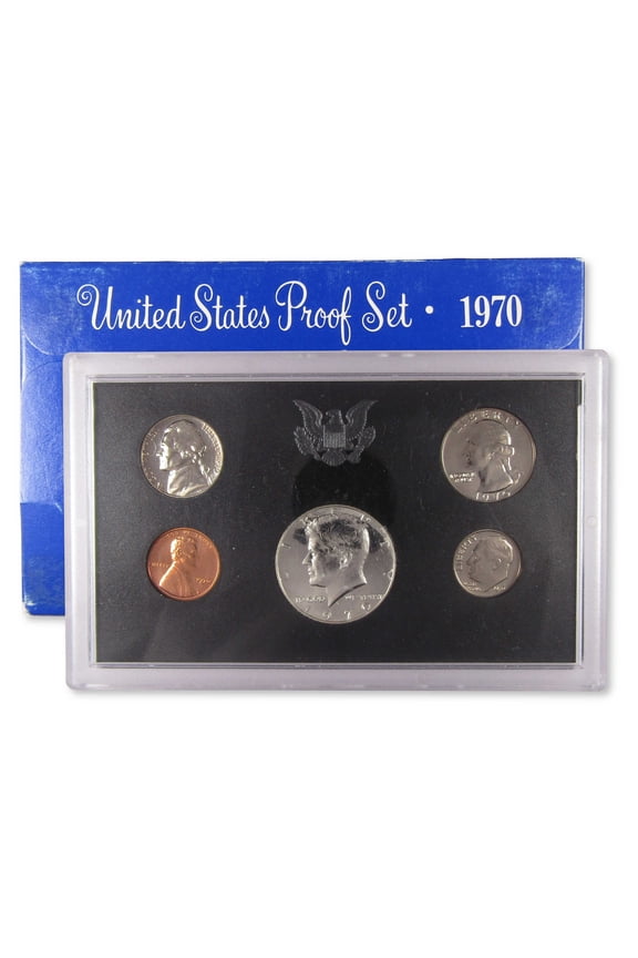 1970 Proof Set with Small Date Cent U.S Mint Government Packaging OGP