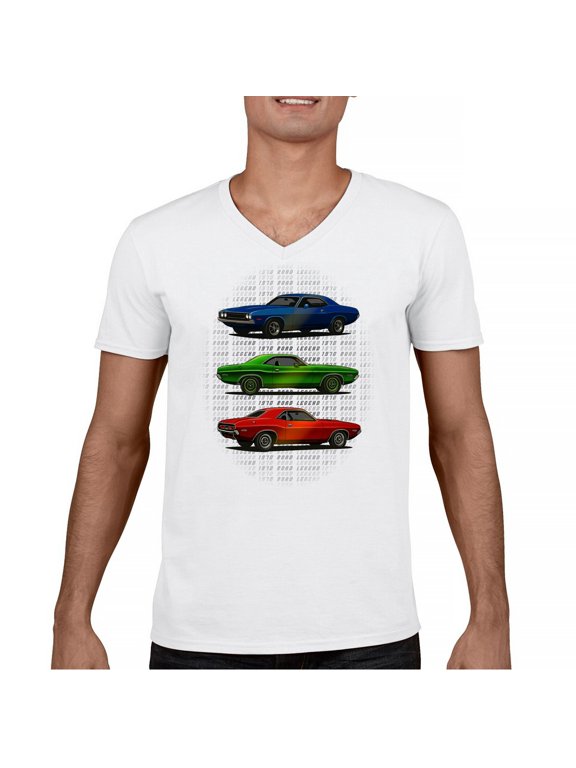 1970 Road Legends Muscle Car Men's V-Neck T-shirt American Vintage Classic