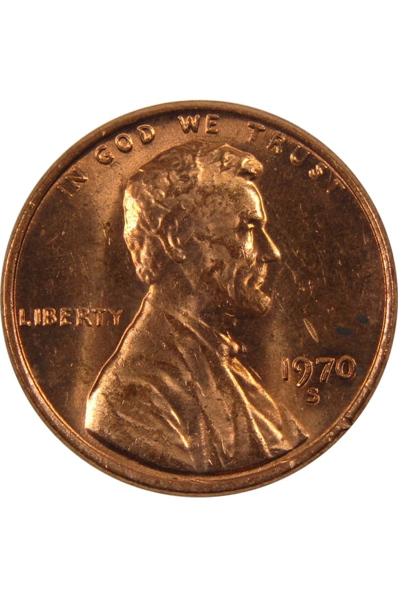 1970 S Large Date Lincoln Memorial Cent BU Uncirculated Penny 1c Coin