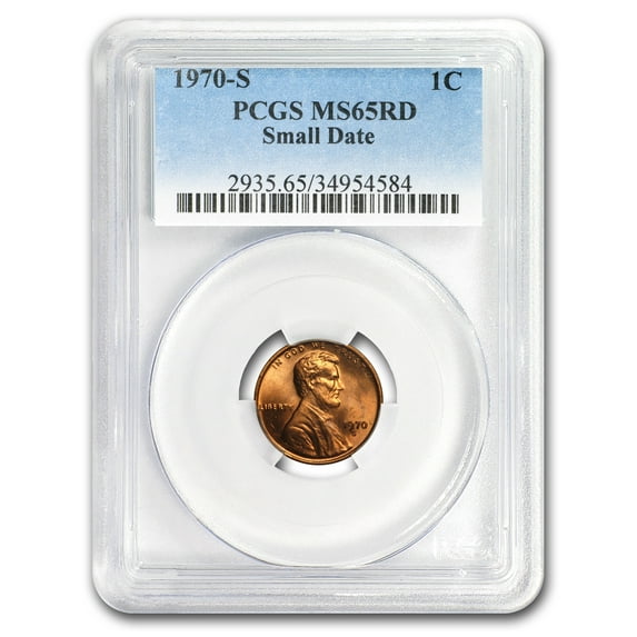 1970-S Lincoln Cent Small Date MS-65 PCGS (Red)