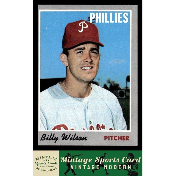 1970 Topps Billy Wilson #28 Philadelphia Phillies Baseball Card Philadelphia Phillies MLB BASEBALL Trading Card