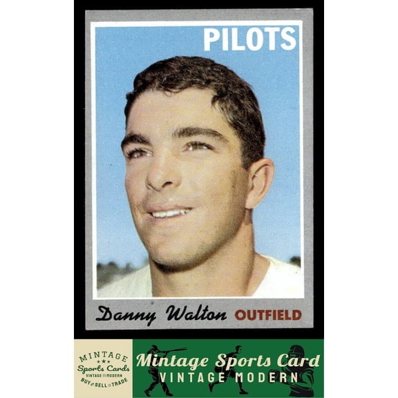 1970 Topps Baseball Card #134 Danny Walton RC Seattle Pilots