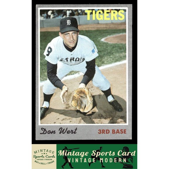 1970 Topps Don Wert #33 Detroit Tigers Baseball Card