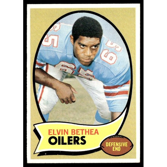 1970 Topps Football Card Elvin Bethea RC Houston Oilers #43 Near Mint