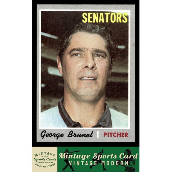 1970 Topps George Brunet Washington Senators #328 Baseball Card