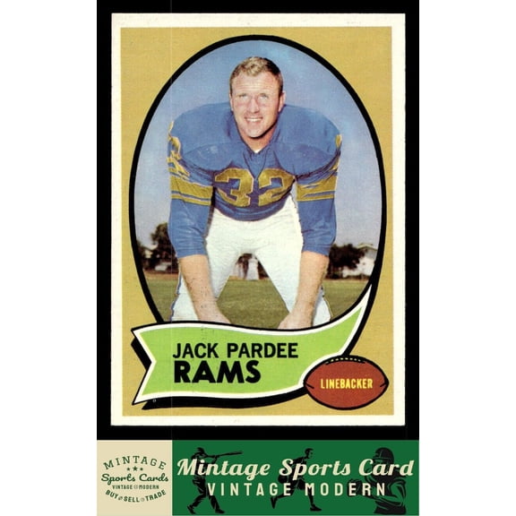 1970 Topps Los Angeles Rams Jack Pardee #68 Football Card