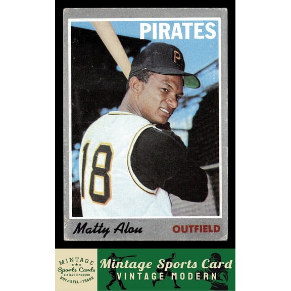 1970 Topps Matty Alou #30 Pittsburgh Pirates MLB BASEBALL Trading Card