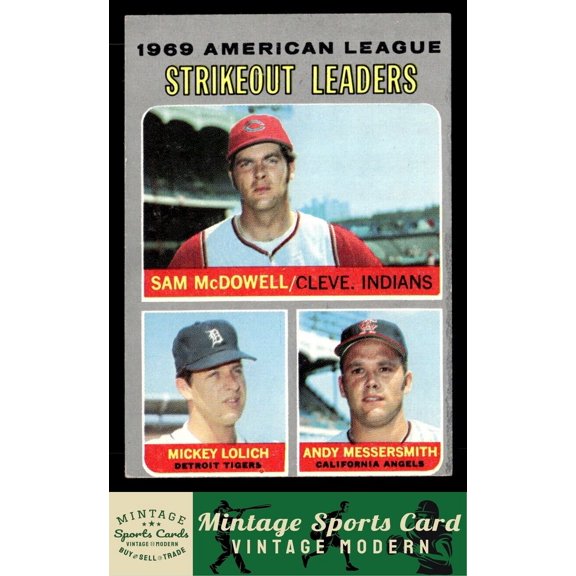 1970 Topps Sam McDowell / Mickey Lolich / Andy Messersmith #72