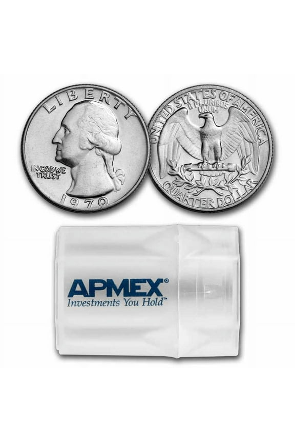 1970 Washington Quarter 40-Coin Roll BU