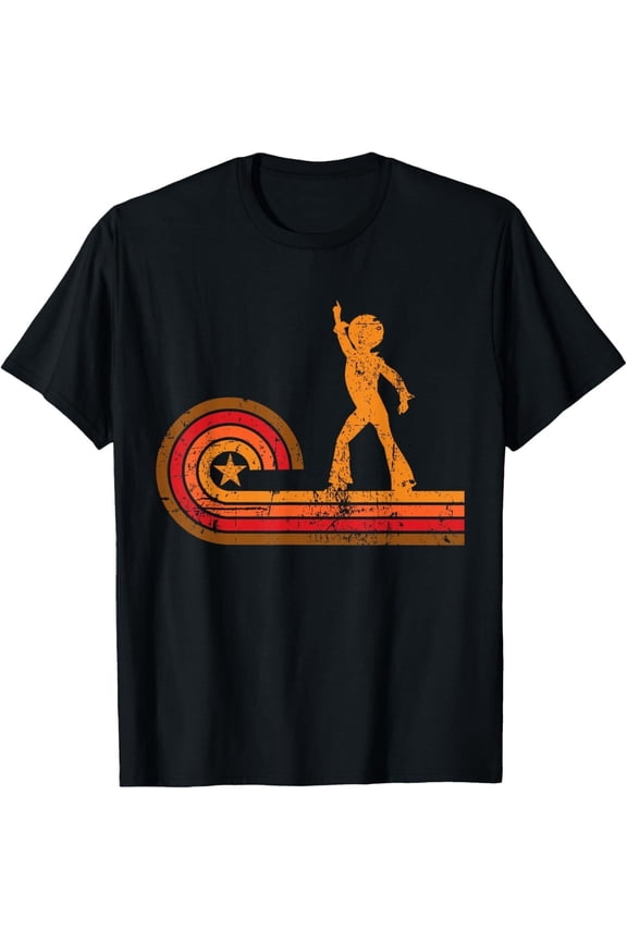 1970_s Retro Style Disco Dancer Silhouette Disco Gift Unisex T-Shirt