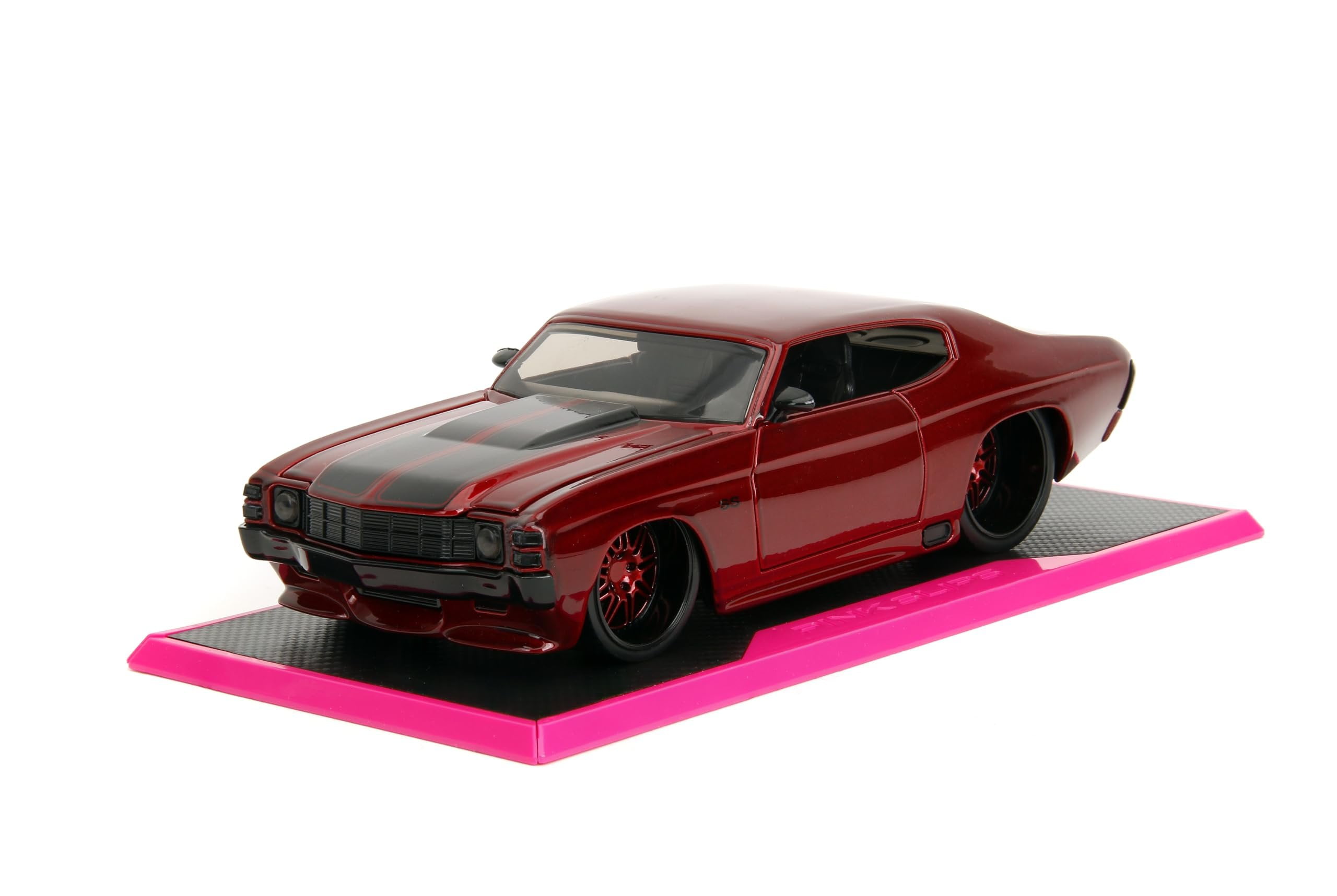 Pink Slips 1:24 W7 1971 Chevy SS Die-Cast Car w/Base, Toys
