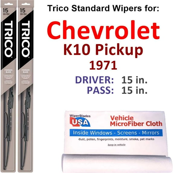 1971 Chevrolet K10 Pickup Wiper Blades (Set of 2)