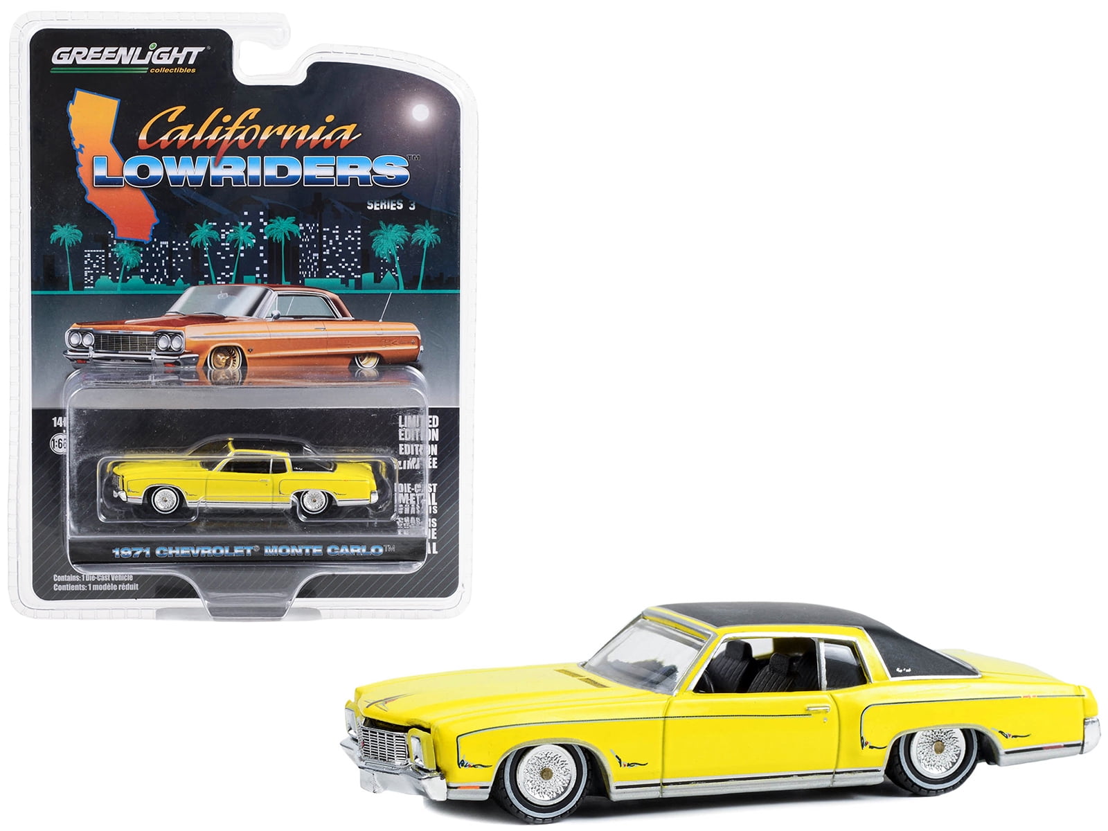 1971 Chevrolet Monte Carlo Lowrider Sunflower Yellow with Black