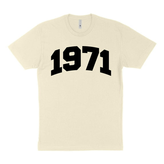 1971 College Style Shirt Unisex Medium Natural