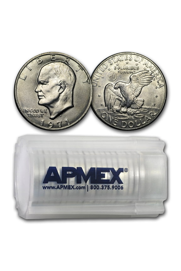 1971-D Clad Eisenhower Dollars 20-Coin Roll BU