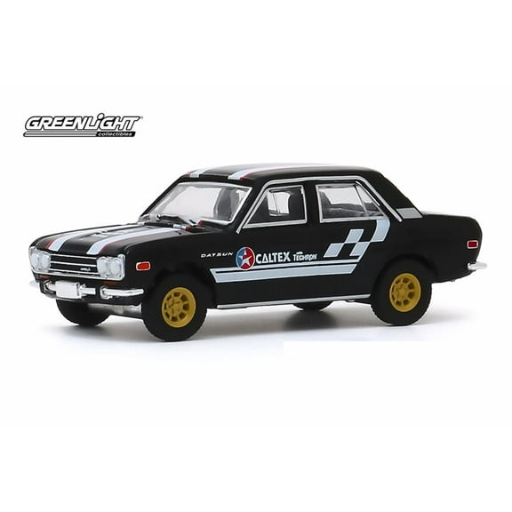 1971 Datsun 510 4 Door Sedan, Caltex with Techron - Greenlight 30169/48 - 1/64 scale Diecast Model Toy Car