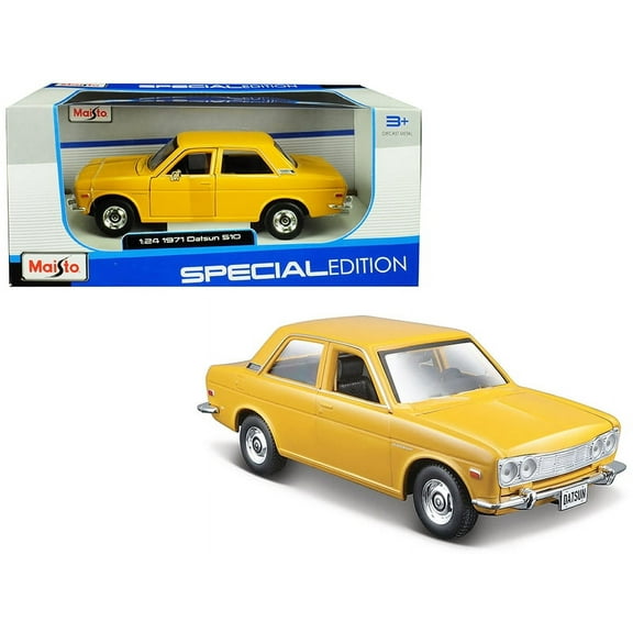 1971 Datsun 510 Yellow "Special Edition" 1/24 Diecast Model Car by Maisto