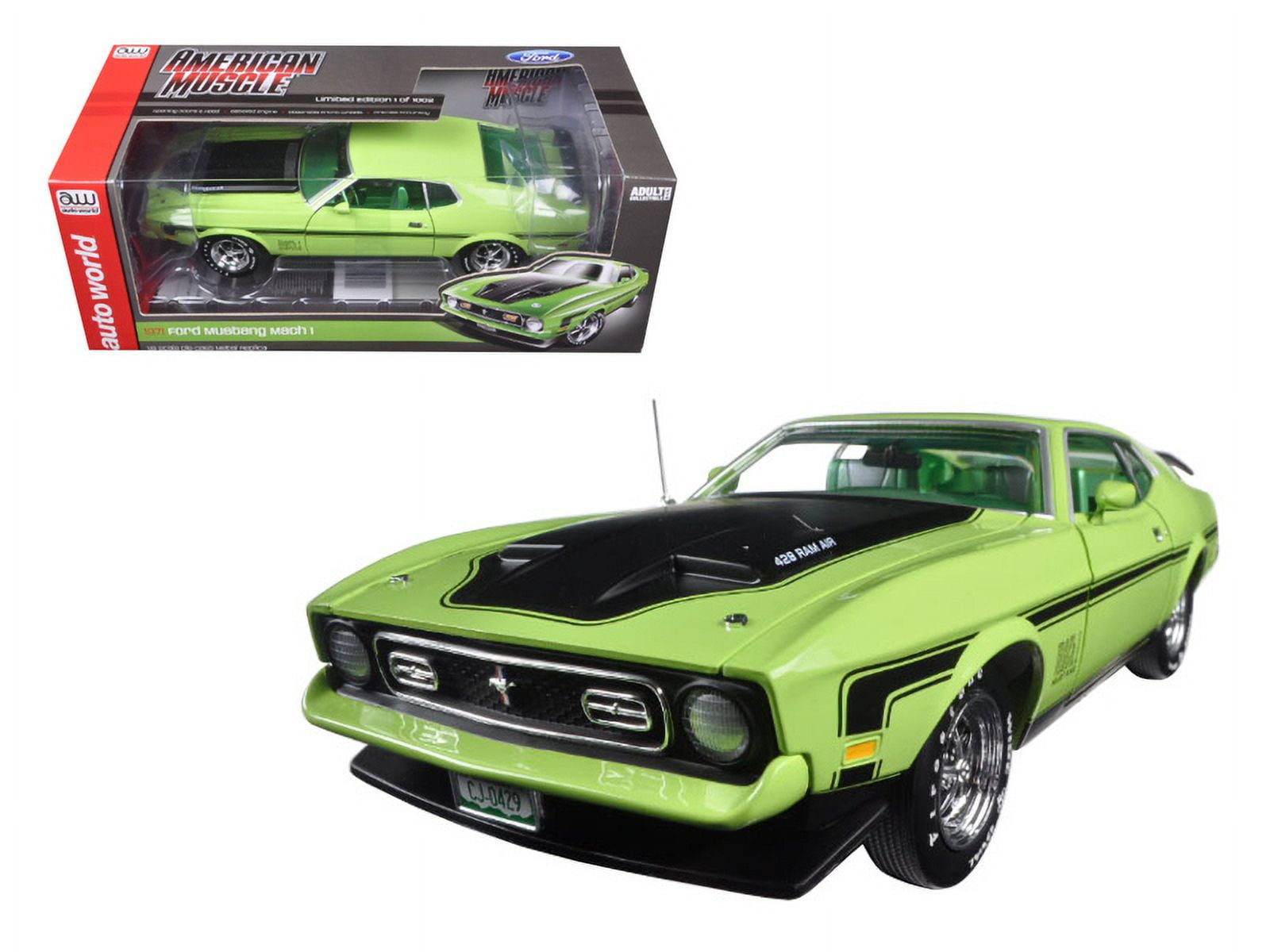 Sunstar 1:18 1971 Ford Mustang Mach 1 Black Alloy Car