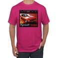 thumbnail image 1 of 1971 Hemi Plymouth Cuda American Muscle Car | Mens Cars and Trucks Graphic T-Shirt, Fuschia, Small, 1 of 3