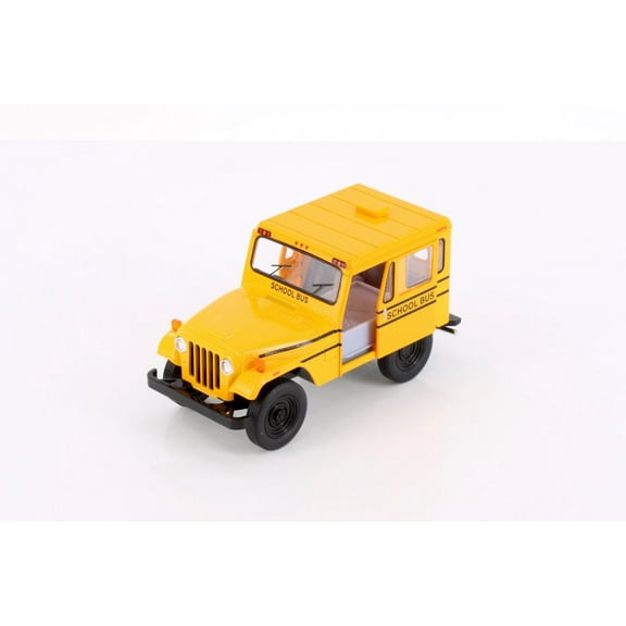 1971 Jeep DJ-5B School Bus, Yellow - Kinsmart 5446D - 1/26 Scale Diecast Model Car